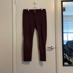 Burgundy jeggings